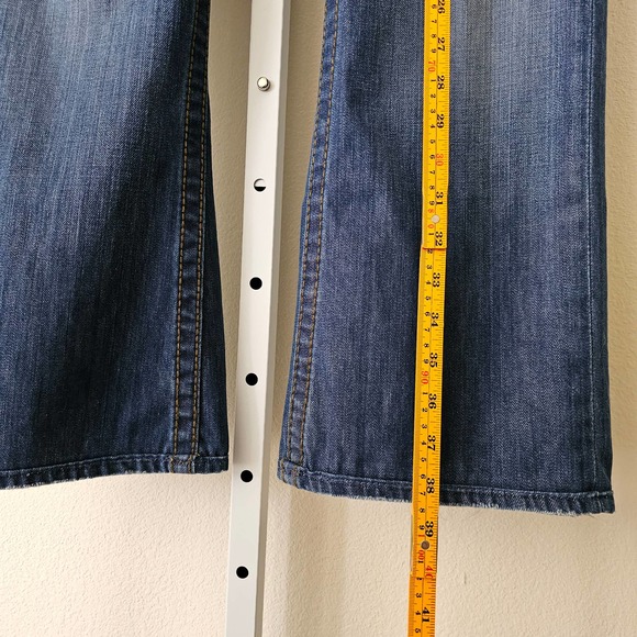 TRUE RELIGION Men's Distressed Rainbow Billy Boot Cut Zipper Jeans Sz 31 Seat 34 - Picture 15 of 16